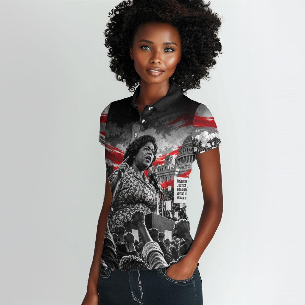 Fannie Lou Hamer Civil Rights Women Polo Shirt Voting Rights Activist Tribute Art