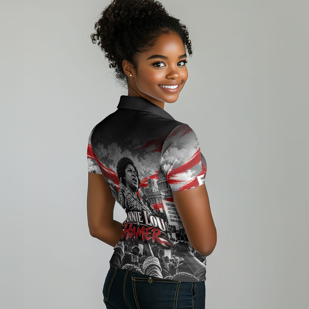 Fannie Lou Hamer Civil Rights Women Polo Shirt Voting Rights Activist Tribute Art