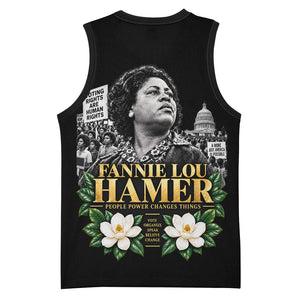 Fannie Lou Hamer Civil Rights Basketball Jersey Voting Rights Activist Magnolia Flowers Art