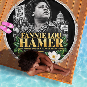 Fannie Lou Hamer Civil Rights Beach Blanket Voting Rights Activist Magnolia Flowers Art
