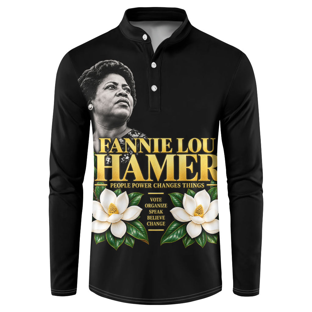 Fannie Lou Hamer Civil Rights Button Sweatshirt Voting Rights Activist Magnolia Flowers Art