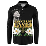 Fannie Lou Hamer Civil Rights Button Sweatshirt Voting Rights Activist Magnolia Flowers Art