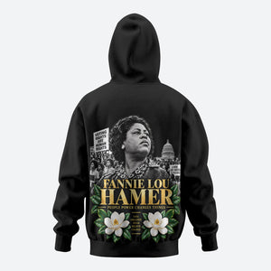 Fannie Lou Hamer Civil Rights Hoodie Voting Rights Activist Magnolia Flowers Art