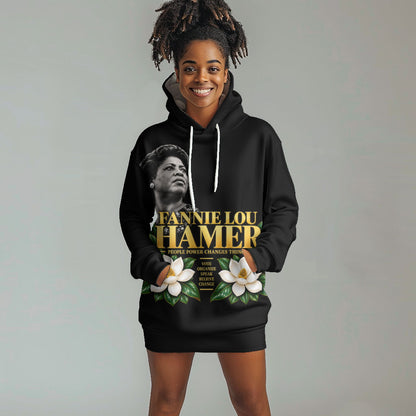 Fannie Lou Hamer Civil Rights Hoodie Dress Voting Rights Activist Magnolia Flowers Art