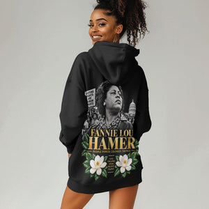 Fannie Lou Hamer Civil Rights Hoodie Dress Voting Rights Activist Magnolia Flowers Art