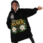 Fannie Lou Hamer Civil Rights Kid Wearable Blanket Hoodie Voting Rights Activist Magnolia Flowers Art