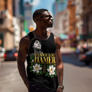 Fannie Lou Hamer Civil Rights Men Tank Top Voting Rights Activist Magnolia Flowers Art