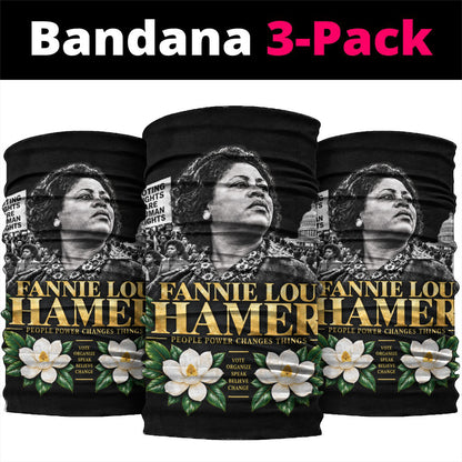 Fannie Lou Hamer Civil Rights Neck Gaiter Voting Rights Activist Magnolia Flowers Art