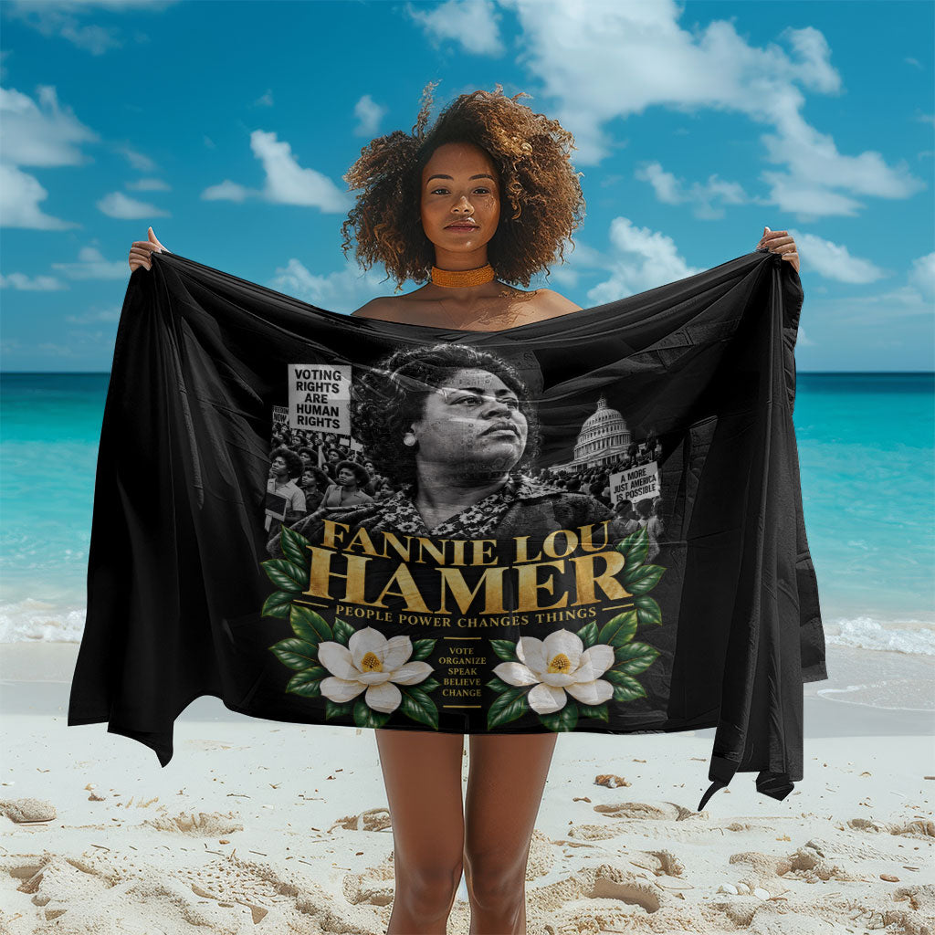 Fannie Lou Hamer Civil Rights Sarong Voting Rights Activist Magnolia Flowers Art