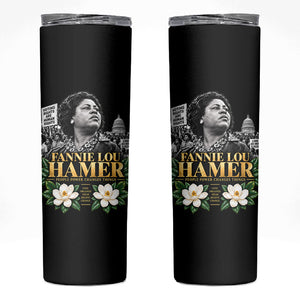 Fannie Lou Hamer Civil Rights Skinny Tumbler Voting Rights Activist Magnolia Flowers Art