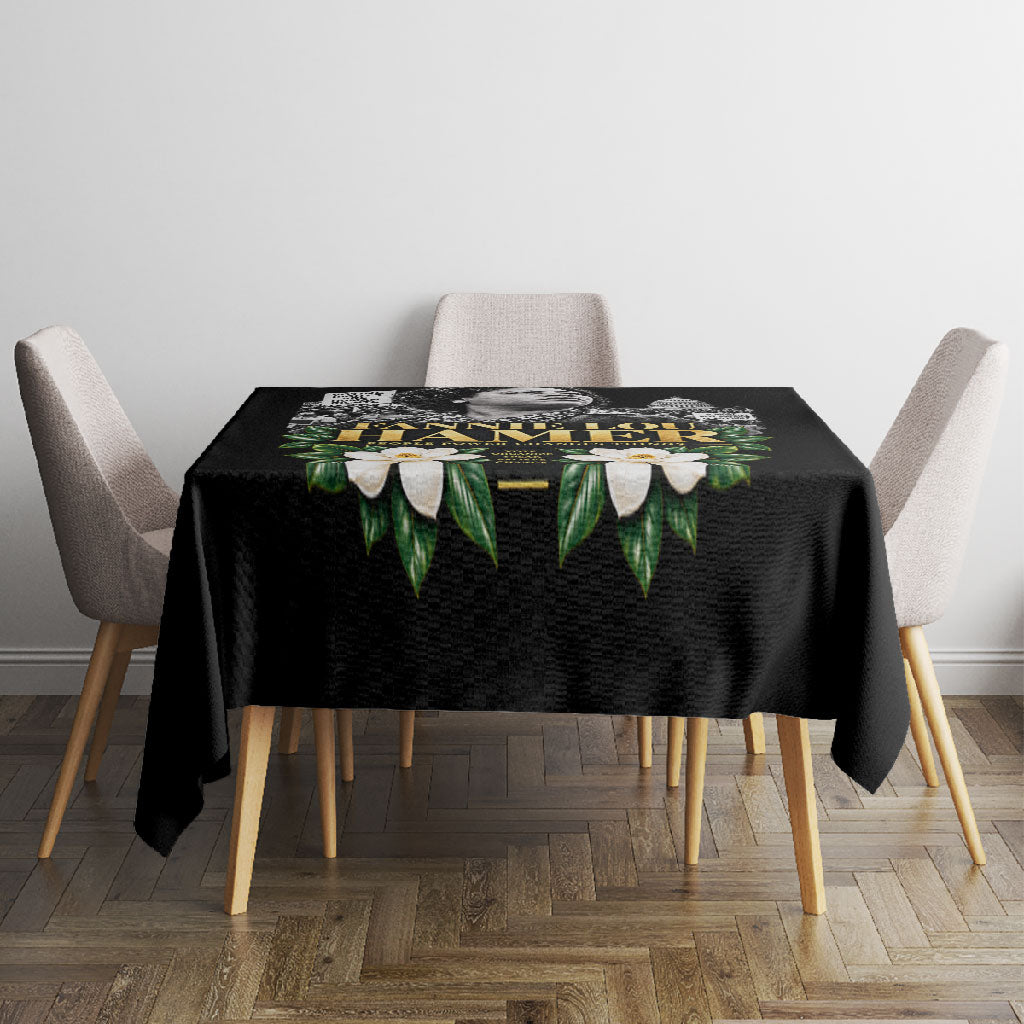 Fannie Lou Hamer Civil Rights Tablecloth Voting Rights Activist Magnolia Flowers Art