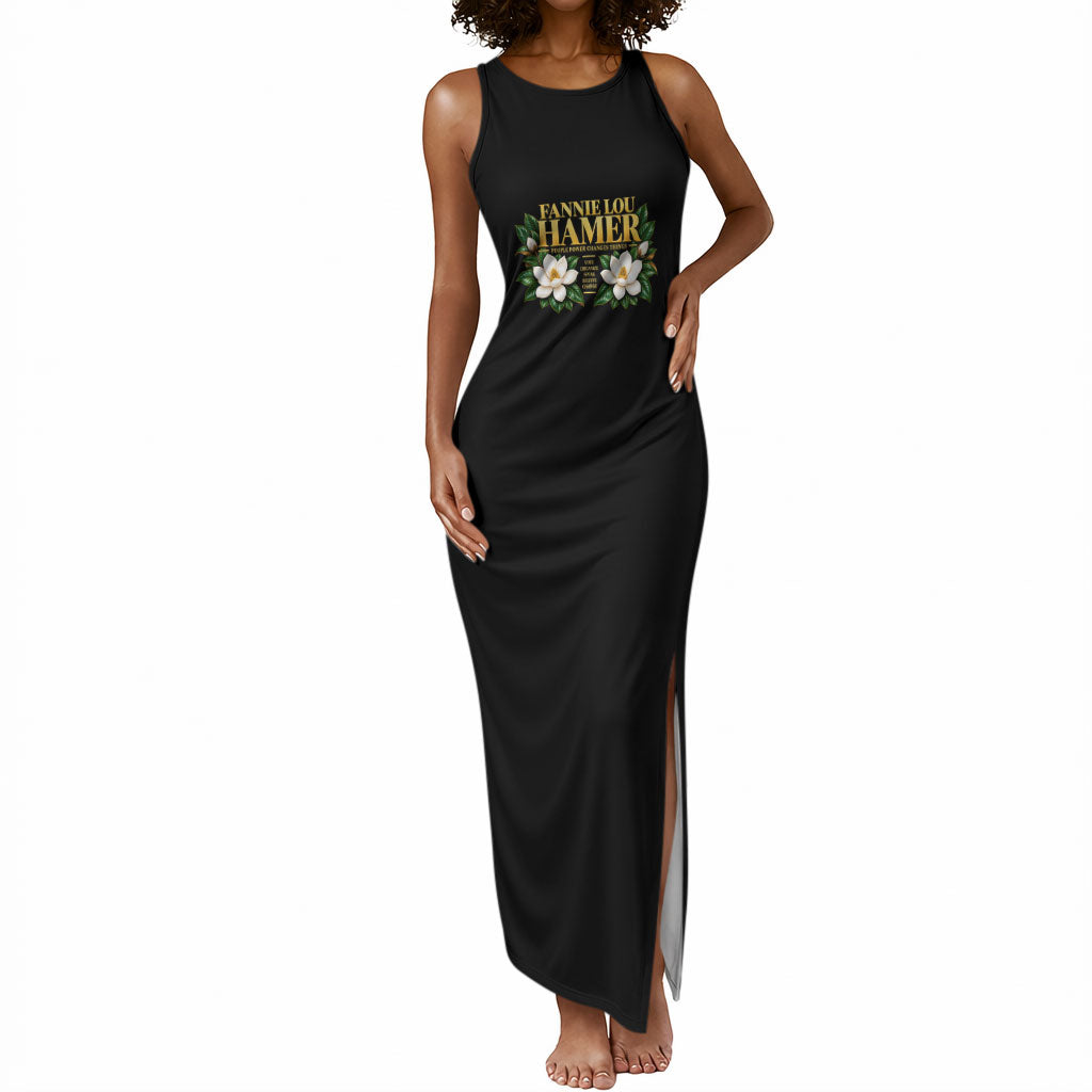 Fannie Lou Hamer Civil Rights Tank Maxi Dress Voting Rights Activist Magnolia Flowers Art