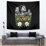 Fannie Lou Hamer Civil Rights Tapestry Voting Rights Activist Magnolia Flowers Art