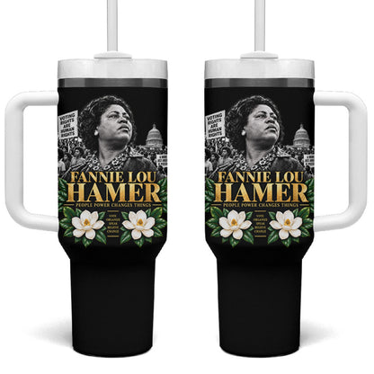 Fannie Lou Hamer Civil Rights Tumbler With Handle Voting Rights Activist Magnolia Flowers Art