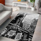 Rosa Parks Civil Rights Area Rug Vintage Bus American Flag And Red Roses Tribute