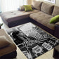 Rosa Parks Civil Rights Area Rug Vintage Bus American Flag And Red Roses Tribute