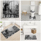 Rosa Parks Civil Rights Bathroom Set Vintage Bus American Flag And Red Roses Tribute