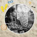 Rosa Parks Civil Rights Beach Blanket Vintage Bus American Flag And Red Roses Tribute