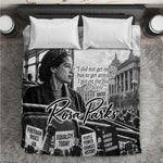 Rosa Parks Civil Rights Bedding Set Vintage Bus American Flag And Red Roses Tribute