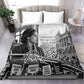 Rosa Parks Civil Rights Bedding Set Vintage Bus American Flag And Red Roses Tribute