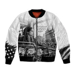 Rosa Parks Civil Rights Bomber Jacket Vintage Bus American Flag And Red Roses Tribute