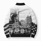 Rosa Parks Civil Rights Bomber Puffer Jacket Vintage Bus American Flag And Red Roses Tribute