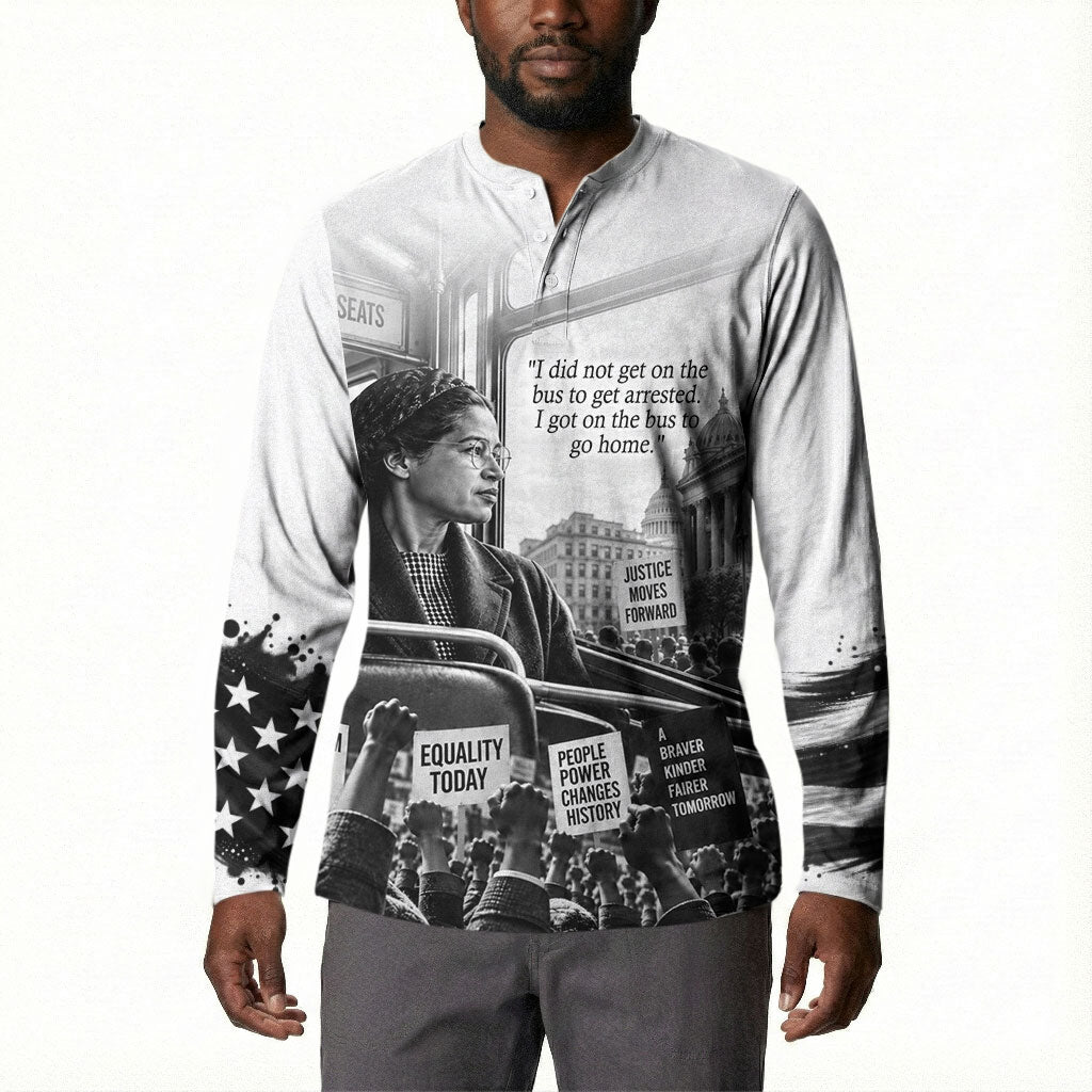 Rosa Parks Civil Rights Button Sweatshirt Vintage Bus American Flag And Red Roses Tribute