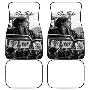 Rosa Parks Civil Rights Car Mats Vintage Bus American Flag And Red Roses Tribute
