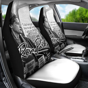 Rosa Parks Civil Rights Car Seat Cover Vintage Bus American Flag And Red Roses Tribute