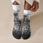 Rosa Parks Civil Rights Crew Socks Vintage Bus American Flag And Red Roses Tribute