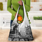 Rosa Parks Civil Rights Grocery Bag Vintage Bus American Flag And Red Roses Tribute