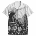 Rosa Parks Civil Rights Hawaiian Shirt Vintage Bus American Flag And Red Roses Tribute