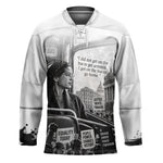 Rosa Parks Civil Rights Hockey Jersey Vintage Bus American Flag And Red Roses Tribute