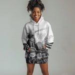 Rosa Parks Civil Rights Hoodie Dress Vintage Bus American Flag And Red Roses Tribute