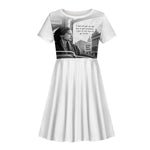 Rosa Parks Civil Rights Kid Short Sleeve Dress Vintage Bus American Flag And Red Roses Tribute