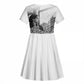 Rosa Parks Civil Rights Kid Short Sleeve Dress Vintage Bus American Flag And Red Roses Tribute