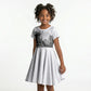 Rosa Parks Civil Rights Kid Short Sleeve Dress Vintage Bus American Flag And Red Roses Tribute