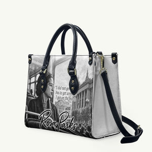 Rosa Parks Civil Rights Leather Bag Vintage Bus American Flag And Red Roses Tribute
