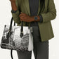 Rosa Parks Civil Rights Leather Bag Vintage Bus American Flag And Red Roses Tribute