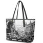 Rosa Parks Civil Rights Leather Tote Bag Vintage Bus American Flag And Red Roses Tribute