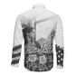 Rosa Parks Civil Rights Long Sleeve Button Shirt Vintage Bus American Flag And Red Roses Tribute