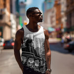 Rosa Parks Civil Rights Men Tank Top Vintage Bus American Flag And Red Roses Tribute