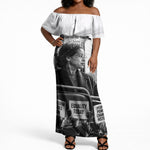 Rosa Parks Civil Rights Off Shoulder Maxi Dress Vintage Bus American Flag And Red Roses Tribute