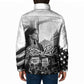 Rosa Parks Civil Rights Padded Jacket Vintage Bus American Flag And Red Roses Tribute