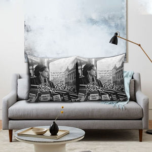 Rosa Parks Civil Rights Pillow Cover Vintage Bus American Flag And Red Roses Tribute