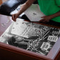 Rosa Parks Civil Rights Puzzle Vintage Bus American Flag And Red Roses Tribute