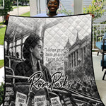 Rosa Parks Civil Rights Quilt Vintage Bus American Flag And Red Roses Tribute