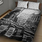 Rosa Parks Civil Rights Quilt Bed Set Vintage Bus American Flag And Red Roses Tribute