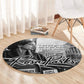 Rosa Parks Civil Rights Round Carpet Vintage Bus American Flag And Red Roses Tribute