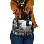 Rosa Parks Civil Rights Shoulder Handbag Vintage Bus American Flag And Red Roses Tribute
